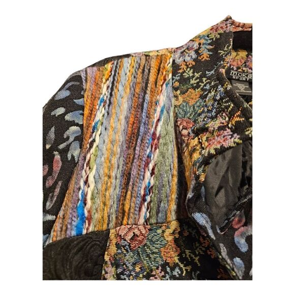 MOKA Patchwork Artsy Mixed Print Jacket Coat - Size XL - Picture 5 of 8